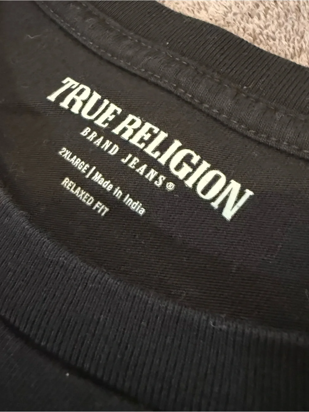True Religion Black Crewneck Tee 🔥